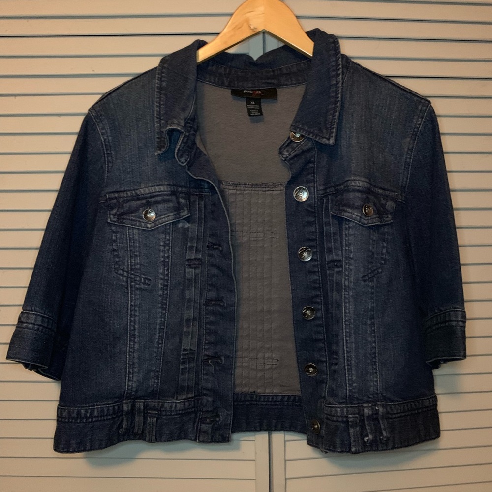 Style & Co Cropped Denim Jacket